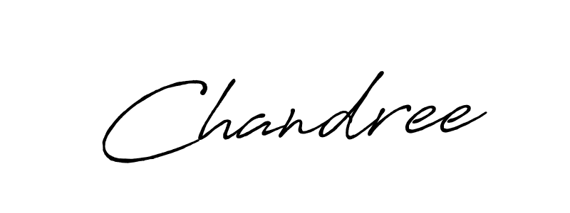 Chandree stylish signature style. Best Handwritten Sign (Antro_Vectra_Bolder) for my name. Handwritten Signature Collection Ideas for my name Chandree. Chandree signature style 7 images and pictures png