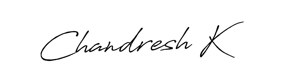 Chandresh K stylish signature style. Best Handwritten Sign (Antro_Vectra_Bolder) for my name. Handwritten Signature Collection Ideas for my name Chandresh K. Chandresh K signature style 7 images and pictures png