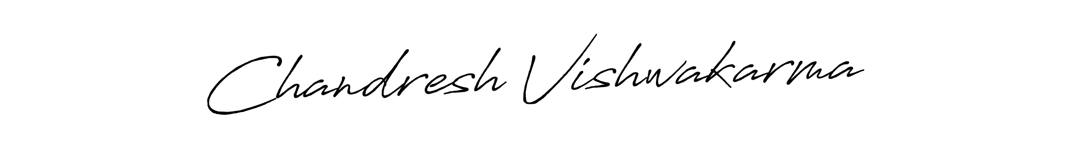 How to make Chandresh Vishwakarma name signature. Use Antro_Vectra_Bolder style for creating short signs online. This is the latest handwritten sign. Chandresh Vishwakarma signature style 7 images and pictures png