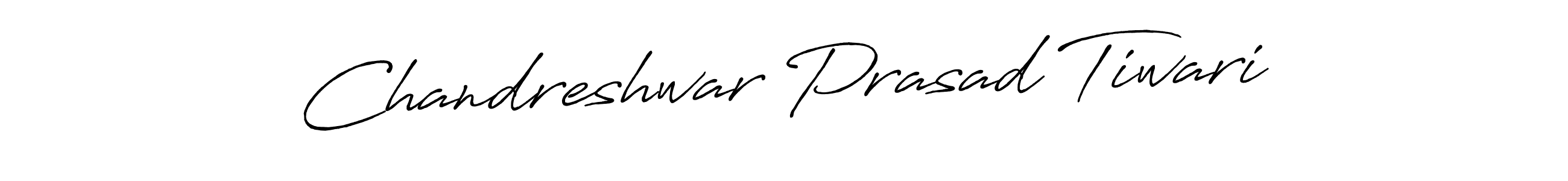 Create a beautiful signature design for name Chandreshwar Prasad Tiwari. With this signature (Antro_Vectra_Bolder) fonts, you can make a handwritten signature for free. Chandreshwar Prasad Tiwari signature style 7 images and pictures png