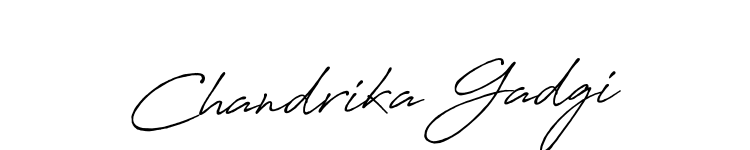 Chandrika Gadgi stylish signature style. Best Handwritten Sign (Antro_Vectra_Bolder) for my name. Handwritten Signature Collection Ideas for my name Chandrika Gadgi. Chandrika Gadgi signature style 7 images and pictures png