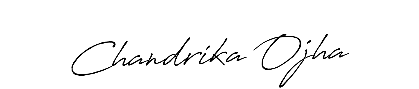 Create a beautiful signature design for name Chandrika Ojha. With this signature (Antro_Vectra_Bolder) fonts, you can make a handwritten signature for free. Chandrika Ojha signature style 7 images and pictures png