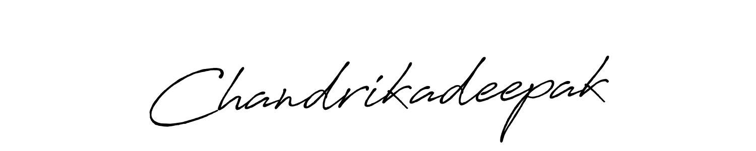 Use a signature maker to create a handwritten signature online. With this signature software, you can design (Antro_Vectra_Bolder) your own signature for name Chandrikadeepak. Chandrikadeepak signature style 7 images and pictures png