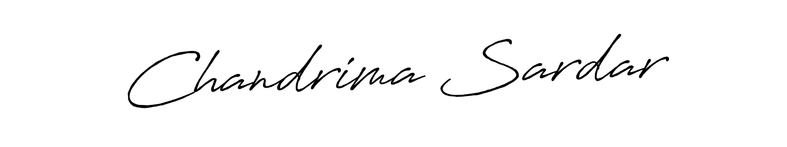 The best way (Antro_Vectra_Bolder) to make a short signature is to pick only two or three words in your name. The name Chandrima Sardar include a total of six letters. For converting this name. Chandrima Sardar signature style 7 images and pictures png