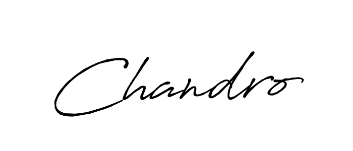 How to make Chandro signature? Antro_Vectra_Bolder is a professional autograph style. Create handwritten signature for Chandro name. Chandro signature style 7 images and pictures png