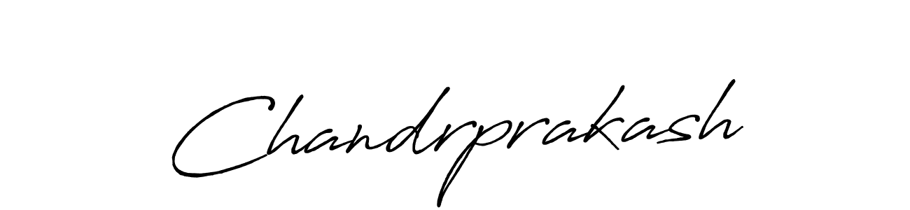 How to make Chandrprakash name signature. Use Antro_Vectra_Bolder style for creating short signs online. This is the latest handwritten sign. Chandrprakash signature style 7 images and pictures png