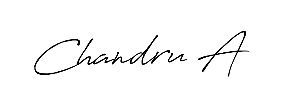 How to make Chandru A signature? Antro_Vectra_Bolder is a professional autograph style. Create handwritten signature for Chandru A name. Chandru A signature style 7 images and pictures png