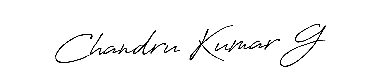 Also we have Chandru Kumar G name is the best signature style. Create professional handwritten signature collection using Antro_Vectra_Bolder autograph style. Chandru Kumar G signature style 7 images and pictures png