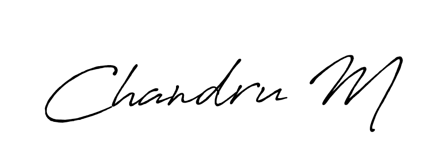 Antro_Vectra_Bolder is a professional signature style that is perfect for those who want to add a touch of class to their signature. It is also a great choice for those who want to make their signature more unique. Get Chandru M name to fancy signature for free. Chandru M signature style 7 images and pictures png