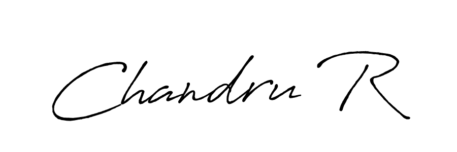 Make a beautiful signature design for name Chandru R. With this signature (Antro_Vectra_Bolder) style, you can create a handwritten signature for free. Chandru R signature style 7 images and pictures png