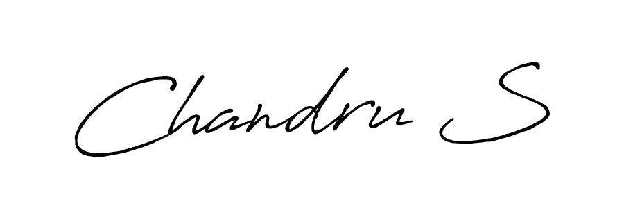 The best way (Antro_Vectra_Bolder) to make a short signature is to pick only two or three words in your name. The name Chandru S include a total of six letters. For converting this name. Chandru S signature style 7 images and pictures png