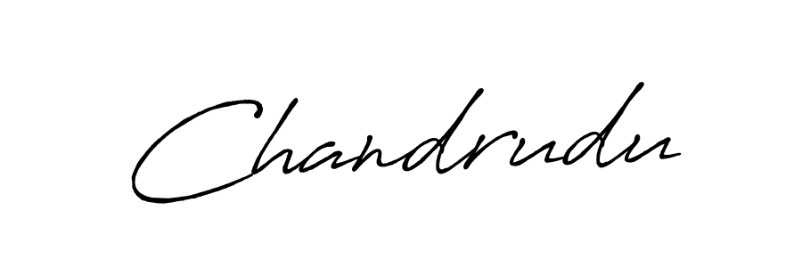 Create a beautiful signature design for name Chandrudu. With this signature (Antro_Vectra_Bolder) fonts, you can make a handwritten signature for free. Chandrudu signature style 7 images and pictures png