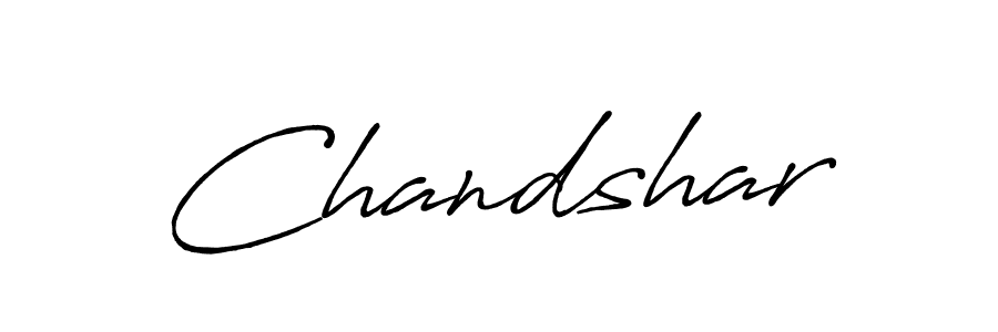 Use a signature maker to create a handwritten signature online. With this signature software, you can design (Antro_Vectra_Bolder) your own signature for name Chandshar. Chandshar signature style 7 images and pictures png