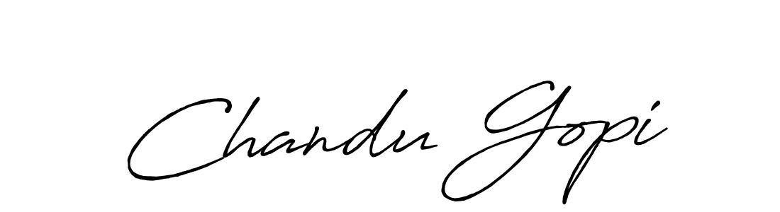 Design your own signature with our free online signature maker. With this signature software, you can create a handwritten (Antro_Vectra_Bolder) signature for name Chandu Gopi. Chandu Gopi signature style 7 images and pictures png