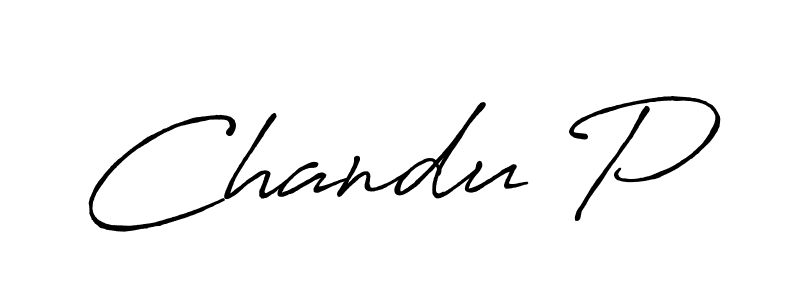 Design your own signature with our free online signature maker. With this signature software, you can create a handwritten (Antro_Vectra_Bolder) signature for name Chandu P. Chandu P signature style 7 images and pictures png