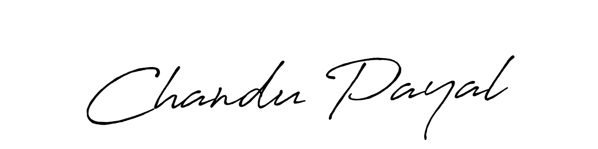 Make a beautiful signature design for name Chandu Payal. With this signature (Antro_Vectra_Bolder) style, you can create a handwritten signature for free. Chandu Payal signature style 7 images and pictures png