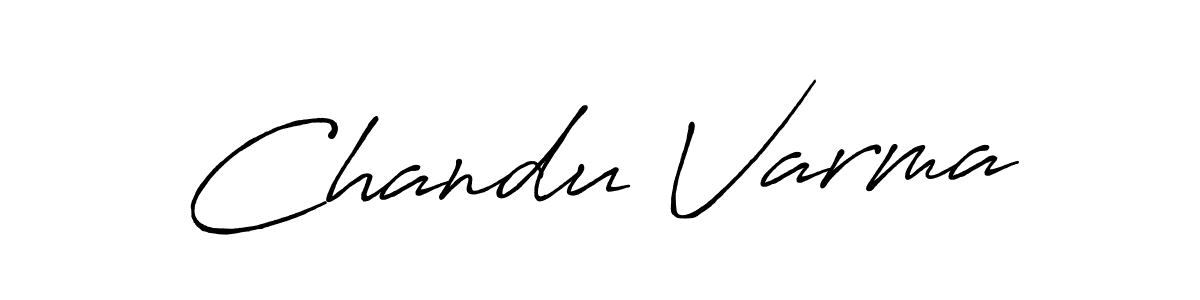 How to make Chandu Varma signature? Antro_Vectra_Bolder is a professional autograph style. Create handwritten signature for Chandu Varma name. Chandu Varma signature style 7 images and pictures png