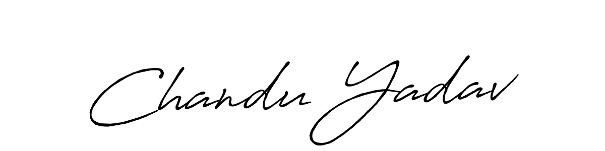 Chandu Yadav stylish signature style. Best Handwritten Sign (Antro_Vectra_Bolder) for my name. Handwritten Signature Collection Ideas for my name Chandu Yadav. Chandu Yadav signature style 7 images and pictures png