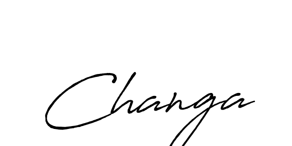 How to make Changa name signature. Use Antro_Vectra_Bolder style for creating short signs online. This is the latest handwritten sign. Changa signature style 7 images and pictures png