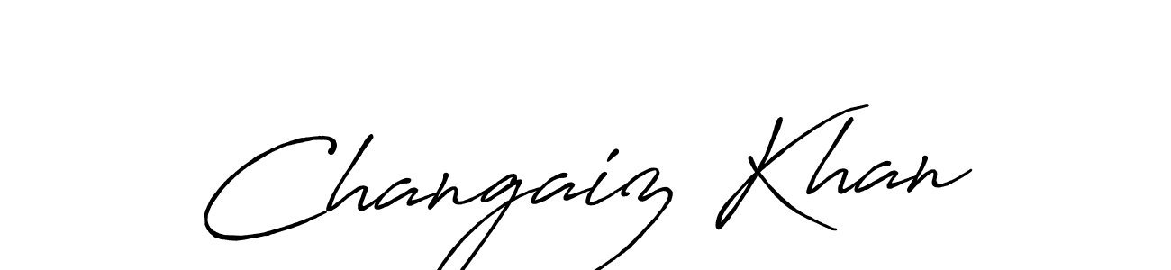 Design your own signature with our free online signature maker. With this signature software, you can create a handwritten (Antro_Vectra_Bolder) signature for name Changaiz Khan. Changaiz Khan signature style 7 images and pictures png