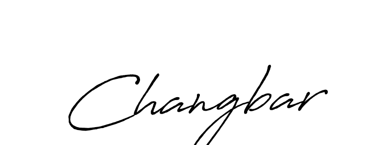 How to make Changbar signature? Antro_Vectra_Bolder is a professional autograph style. Create handwritten signature for Changbar name. Changbar signature style 7 images and pictures png