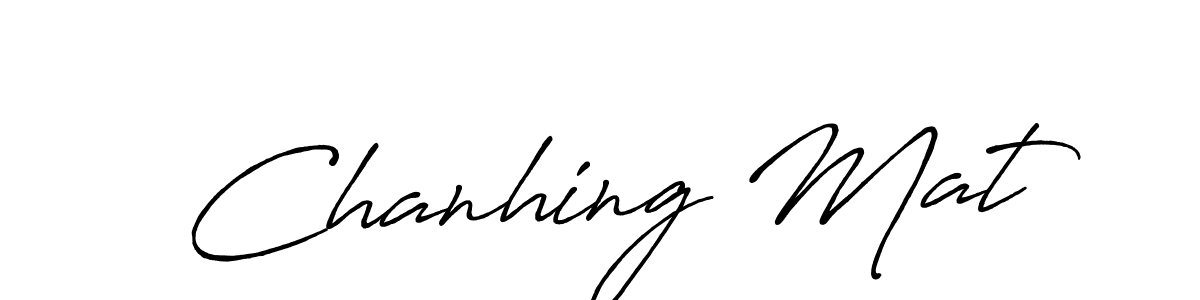 Similarly Antro_Vectra_Bolder is the best handwritten signature design. Signature creator online .You can use it as an online autograph creator for name Chanhing Mat. Chanhing Mat signature style 7 images and pictures png