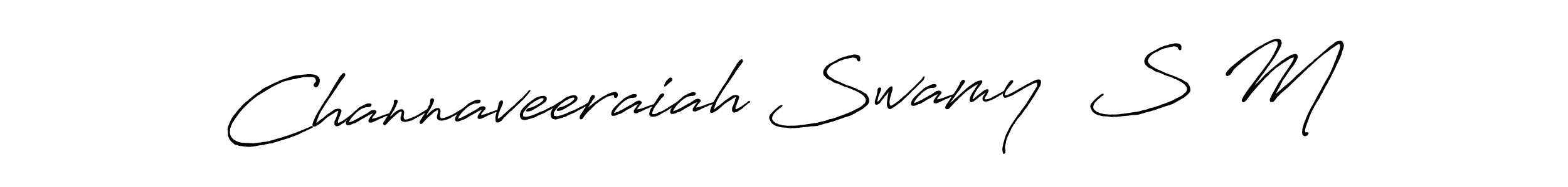 Make a beautiful signature design for name Channaveeraiah Swamy  S M. With this signature (Antro_Vectra_Bolder) style, you can create a handwritten signature for free. Channaveeraiah Swamy  S M signature style 7 images and pictures png