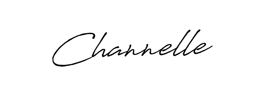 How to make Channelle name signature. Use Antro_Vectra_Bolder style for creating short signs online. This is the latest handwritten sign. Channelle signature style 7 images and pictures png