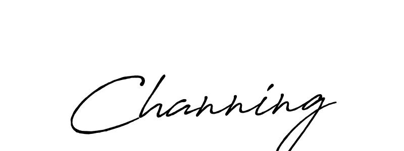 Use a signature maker to create a handwritten signature online. With this signature software, you can design (Antro_Vectra_Bolder) your own signature for name Channing. Channing signature style 7 images and pictures png