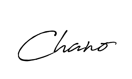 Chano stylish signature style. Best Handwritten Sign (Antro_Vectra_Bolder) for my name. Handwritten Signature Collection Ideas for my name Chano. Chano signature style 7 images and pictures png