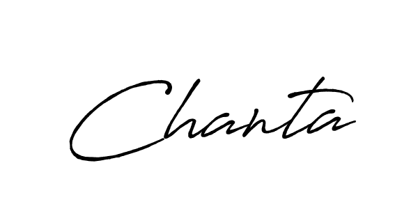 Design your own signature with our free online signature maker. With this signature software, you can create a handwritten (Antro_Vectra_Bolder) signature for name Chanta. Chanta signature style 7 images and pictures png