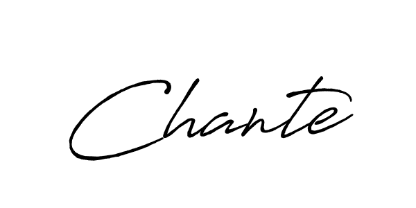 Use a signature maker to create a handwritten signature online. With this signature software, you can design (Antro_Vectra_Bolder) your own signature for name Chante. Chante signature style 7 images and pictures png