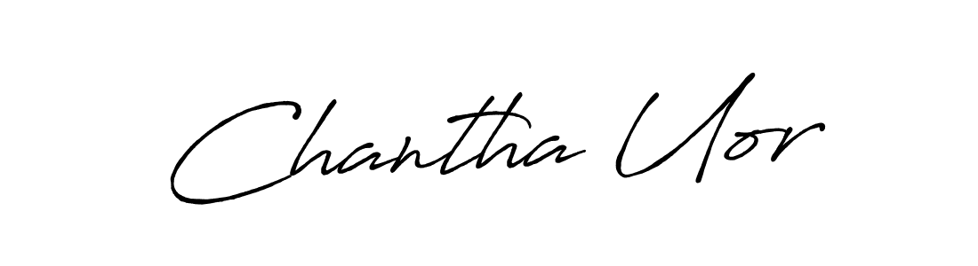 Create a beautiful signature design for name Chantha Uor. With this signature (Antro_Vectra_Bolder) fonts, you can make a handwritten signature for free. Chantha Uor signature style 7 images and pictures png