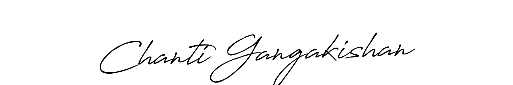 Antro_Vectra_Bolder is a professional signature style that is perfect for those who want to add a touch of class to their signature. It is also a great choice for those who want to make their signature more unique. Get Chanti Gangakishan name to fancy signature for free. Chanti Gangakishan signature style 7 images and pictures png