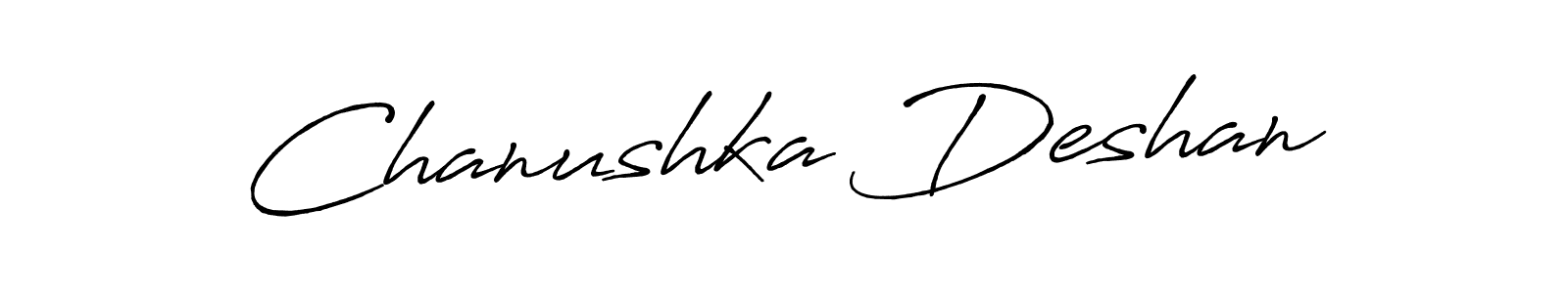 Also we have Chanushka Deshan name is the best signature style. Create professional handwritten signature collection using Antro_Vectra_Bolder autograph style. Chanushka Deshan signature style 7 images and pictures png