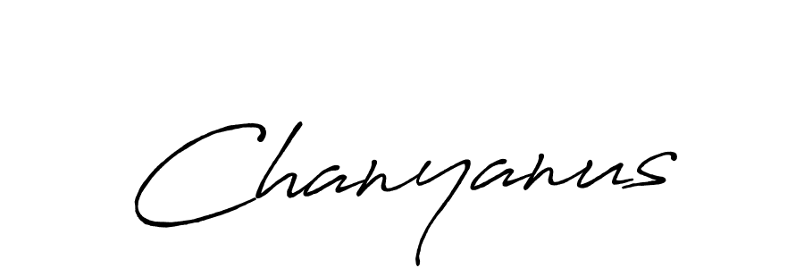 Use a signature maker to create a handwritten signature online. With this signature software, you can design (Antro_Vectra_Bolder) your own signature for name Chanyanus. Chanyanus signature style 7 images and pictures png