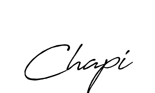 Design your own signature with our free online signature maker. With this signature software, you can create a handwritten (Antro_Vectra_Bolder) signature for name Chapi. Chapi signature style 7 images and pictures png