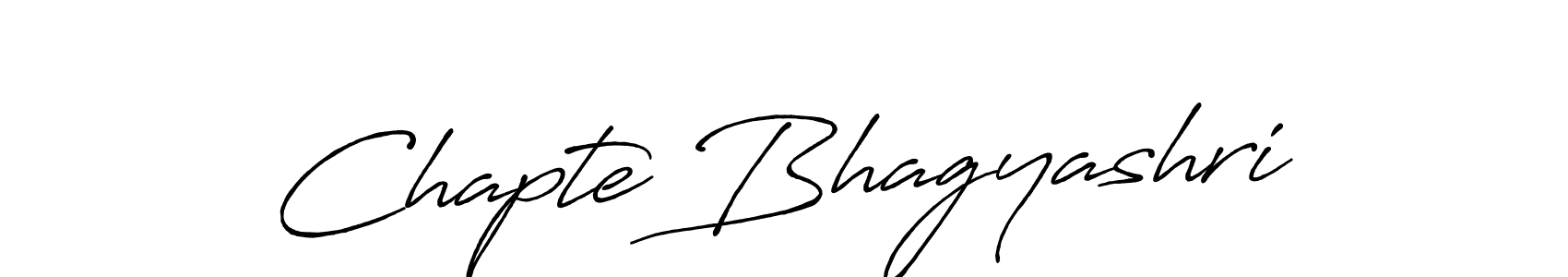 How to make Chapte Bhagyashri name signature. Use Antro_Vectra_Bolder style for creating short signs online. This is the latest handwritten sign. Chapte Bhagyashri signature style 7 images and pictures png