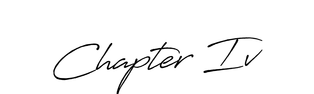 Make a beautiful signature design for name Chapter Iv. With this signature (Antro_Vectra_Bolder) style, you can create a handwritten signature for free. Chapter Iv signature style 7 images and pictures png