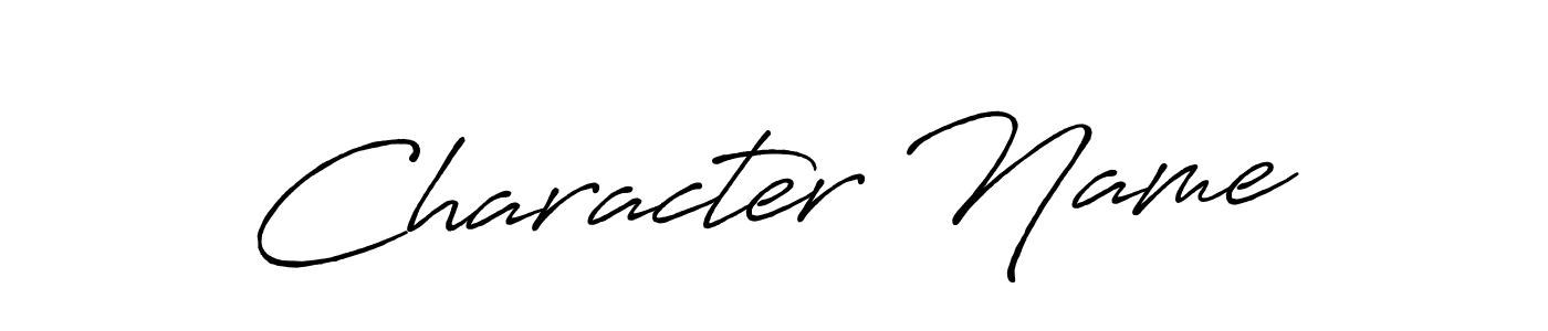 Design your own signature with our free online signature maker. With this signature software, you can create a handwritten (Antro_Vectra_Bolder) signature for name Character Name. Character Name signature style 7 images and pictures png