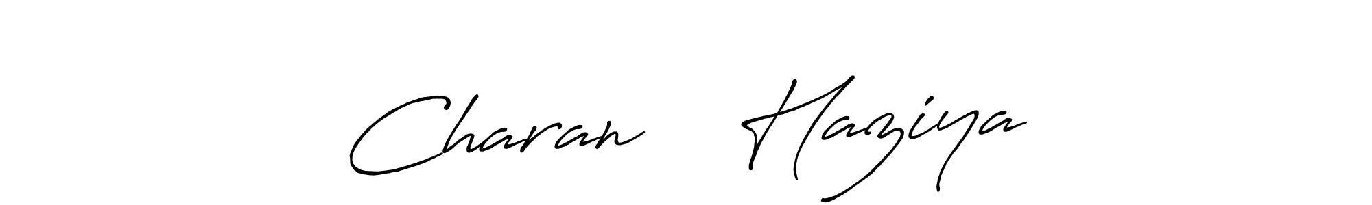 Use a signature maker to create a handwritten signature online. With this signature software, you can design (Antro_Vectra_Bolder) your own signature for name Charan ❤️ Haziya. Charan ❤️ Haziya signature style 7 images and pictures png