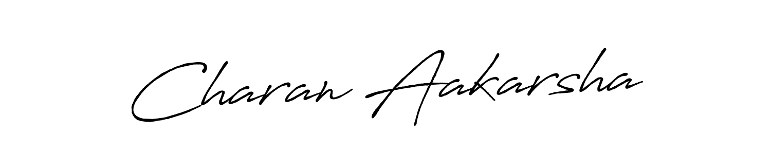 How to make Charan Aakarsha signature? Antro_Vectra_Bolder is a professional autograph style. Create handwritten signature for Charan Aakarsha name. Charan Aakarsha signature style 7 images and pictures png