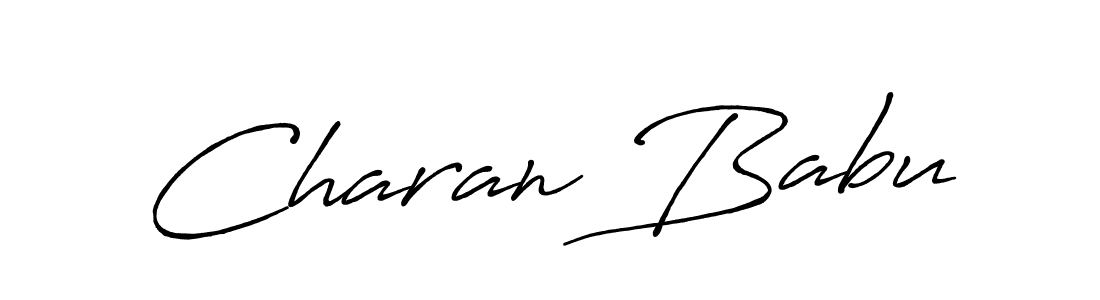Make a beautiful signature design for name Charan Babu. With this signature (Antro_Vectra_Bolder) style, you can create a handwritten signature for free. Charan Babu signature style 7 images and pictures png