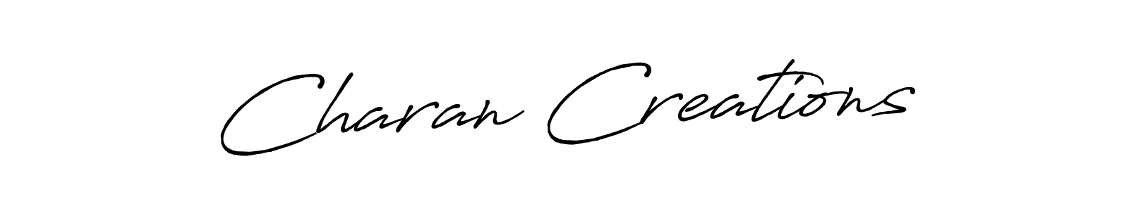 Create a beautiful signature design for name Charan Creations. With this signature (Antro_Vectra_Bolder) fonts, you can make a handwritten signature for free. Charan Creations signature style 7 images and pictures png