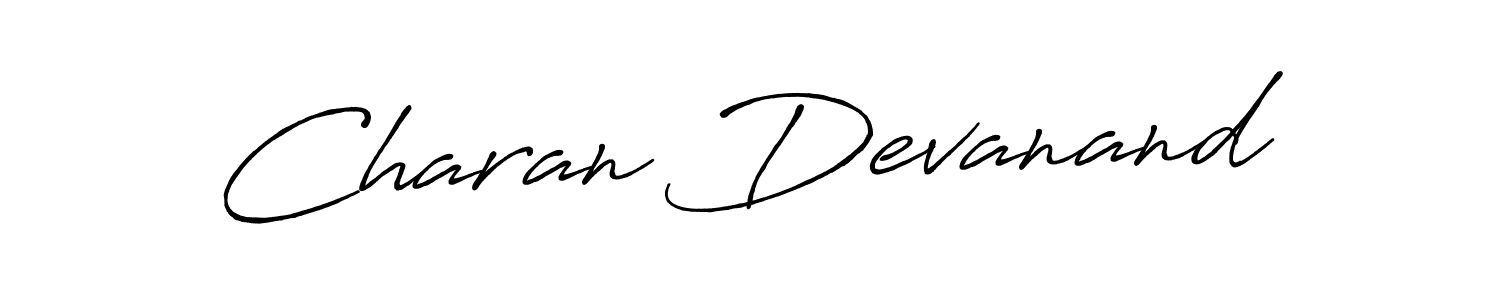 Charan Devanand stylish signature style. Best Handwritten Sign (Antro_Vectra_Bolder) for my name. Handwritten Signature Collection Ideas for my name Charan Devanand. Charan Devanand signature style 7 images and pictures png