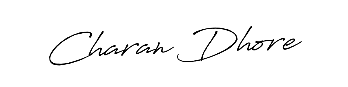 Charan Dhore stylish signature style. Best Handwritten Sign (Antro_Vectra_Bolder) for my name. Handwritten Signature Collection Ideas for my name Charan Dhore. Charan Dhore signature style 7 images and pictures png