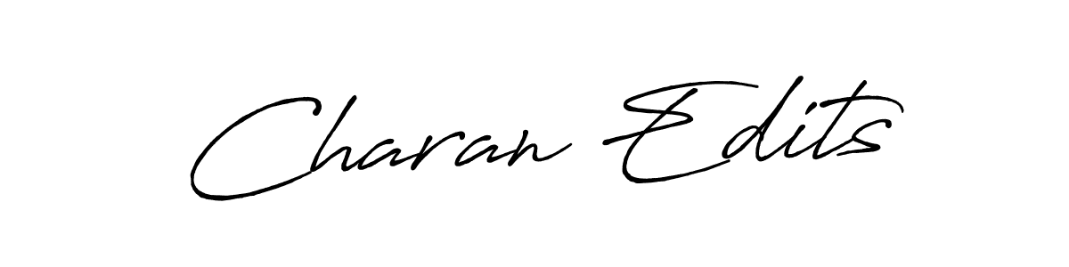Design your own signature with our free online signature maker. With this signature software, you can create a handwritten (Antro_Vectra_Bolder) signature for name Charan Edits. Charan Edits signature style 7 images and pictures png