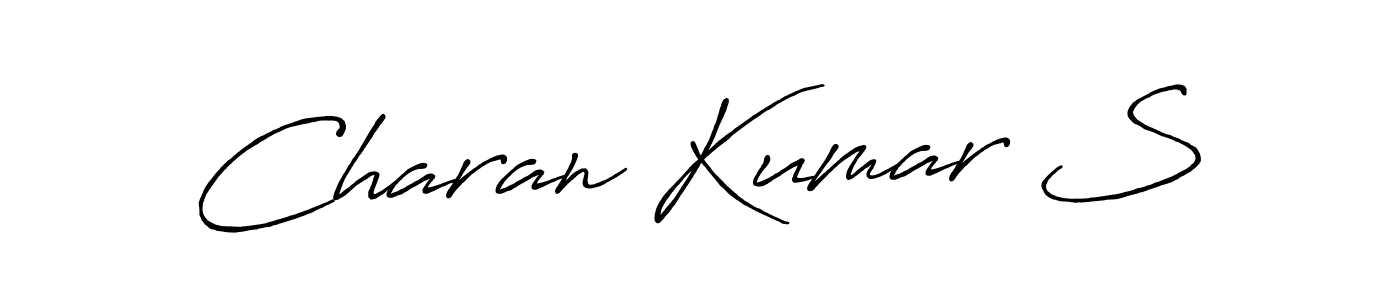 Charan Kumar S stylish signature style. Best Handwritten Sign (Antro_Vectra_Bolder) for my name. Handwritten Signature Collection Ideas for my name Charan Kumar S. Charan Kumar S signature style 7 images and pictures png
