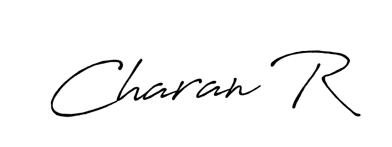 Similarly Antro_Vectra_Bolder is the best handwritten signature design. Signature creator online .You can use it as an online autograph creator for name Charan R. Charan R signature style 7 images and pictures png
