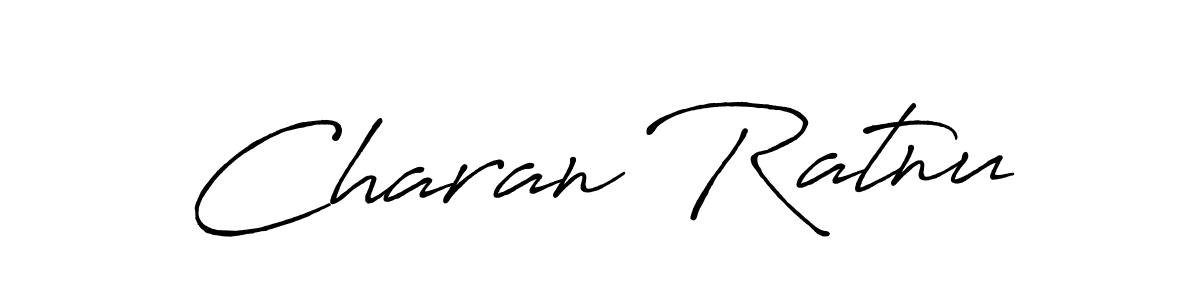 Make a beautiful signature design for name Charan Ratnu. With this signature (Antro_Vectra_Bolder) style, you can create a handwritten signature for free. Charan Ratnu signature style 7 images and pictures png